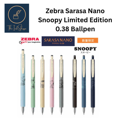 Zebra Sarasa Nano Snoopy Limited Edition Ballpen