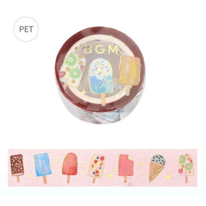 BGM Clear PET Tape FULL ROLL - Florals