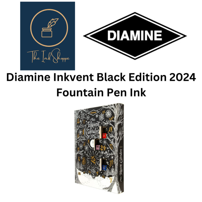 Diamine Inkvent Black Edition 2024 Advent Calendar Fountain Pen Ink Full Box