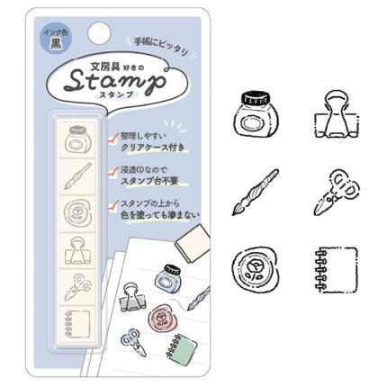 Kamio Japan Favorites 6 Stamps with Case