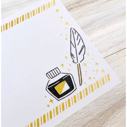 Pine Book Gold Color Tracing Paper Mini Card