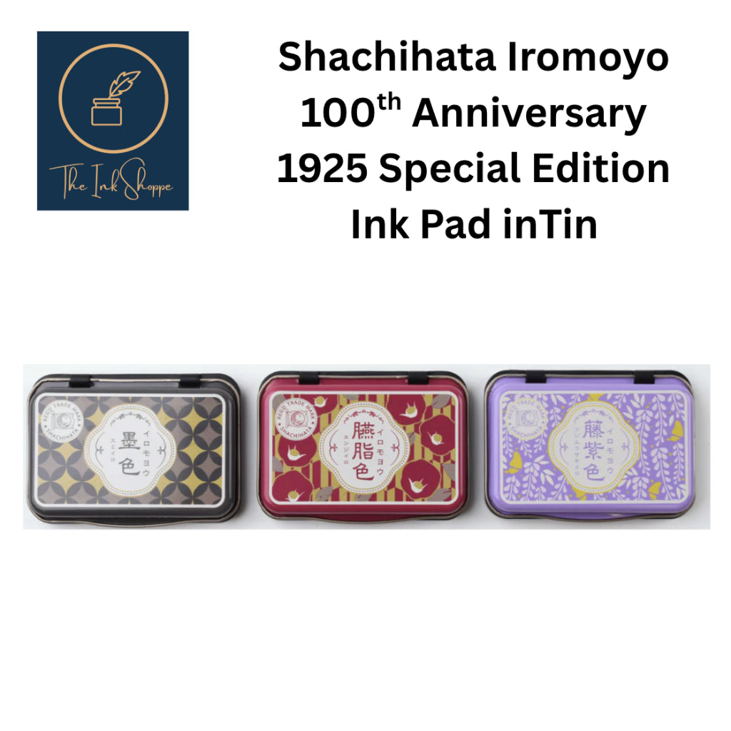 Shachihata Iromoyo 100th Anniversary 1925 Special Edition Ink Pad in Tin