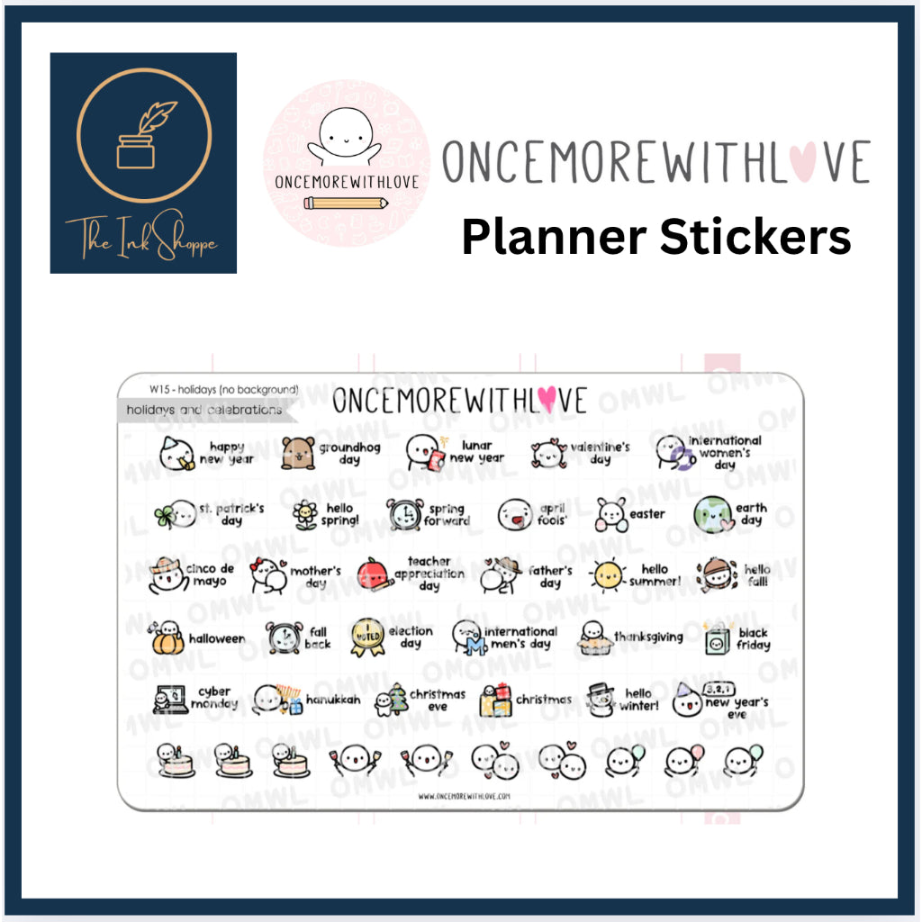 ONCE MORE WITH LOVE Planner Stickers