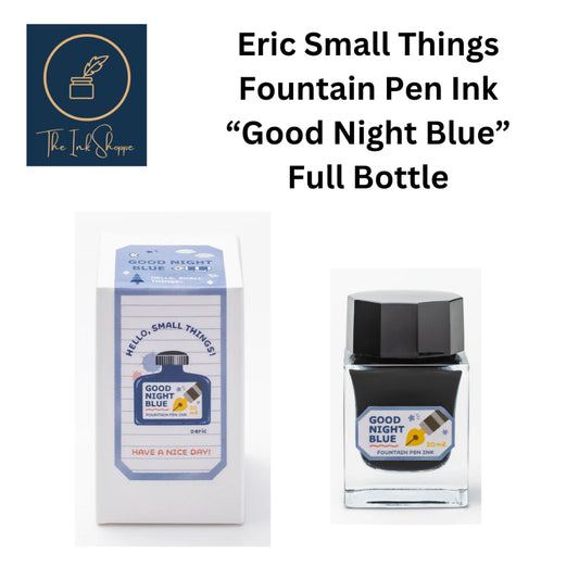 Eric Small Things Fountain Pen Ink "Good Night Blue" Full Bottle