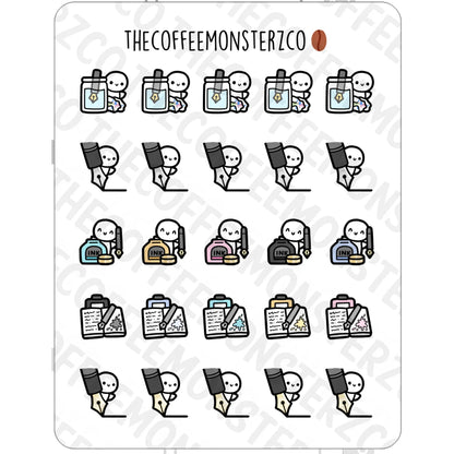 The Coffee Monsterz Co. Emoti Stickers