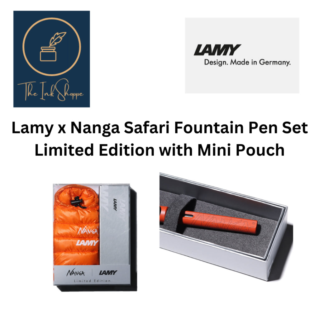 Lamy x Nanga Safari Fountain Pen Set with Mini Pouch (Fine Nib)