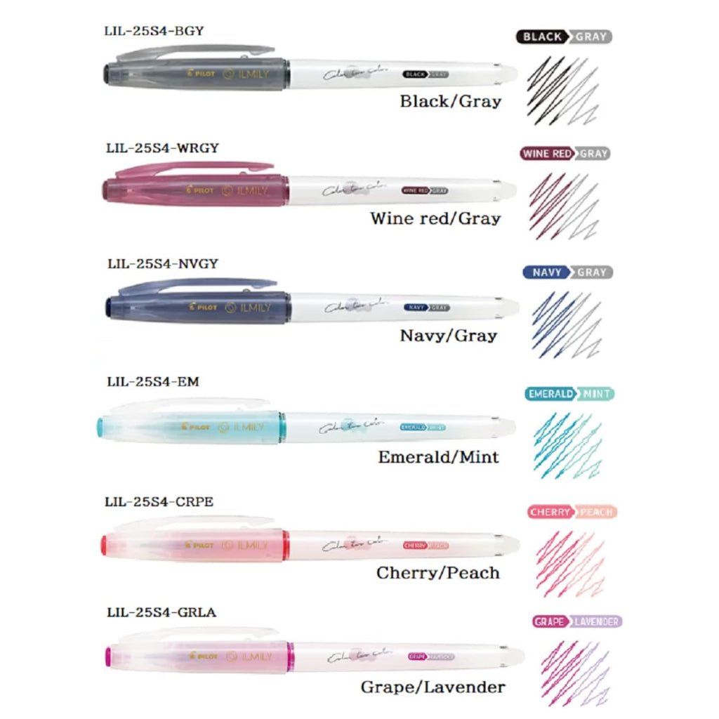 Pilot Ilmily Color Two Color Gel Ink 0.4mm Ballpoint Pen
