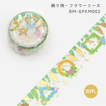 BGM 20mm x 5m Washi Tape with Gold-Foil Stamping