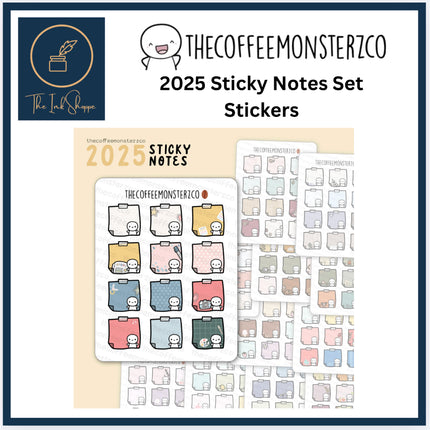The Coffee Monsterz Co. 2025 Sticky Notes Set Part 1 Stickers