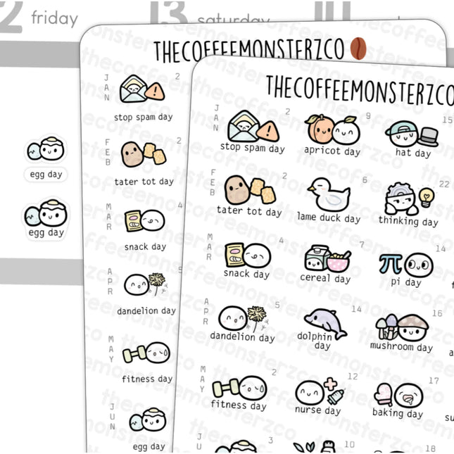 The Coffee Monsterz Co. 2026 Sticker Sheets
