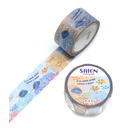 Saien Marine Life 20mm x 5m FULL Roll Washi Tape