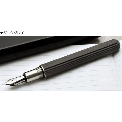 22Studio Contour Dark Grey Concrete Fountain Pen Medium Nib (M)