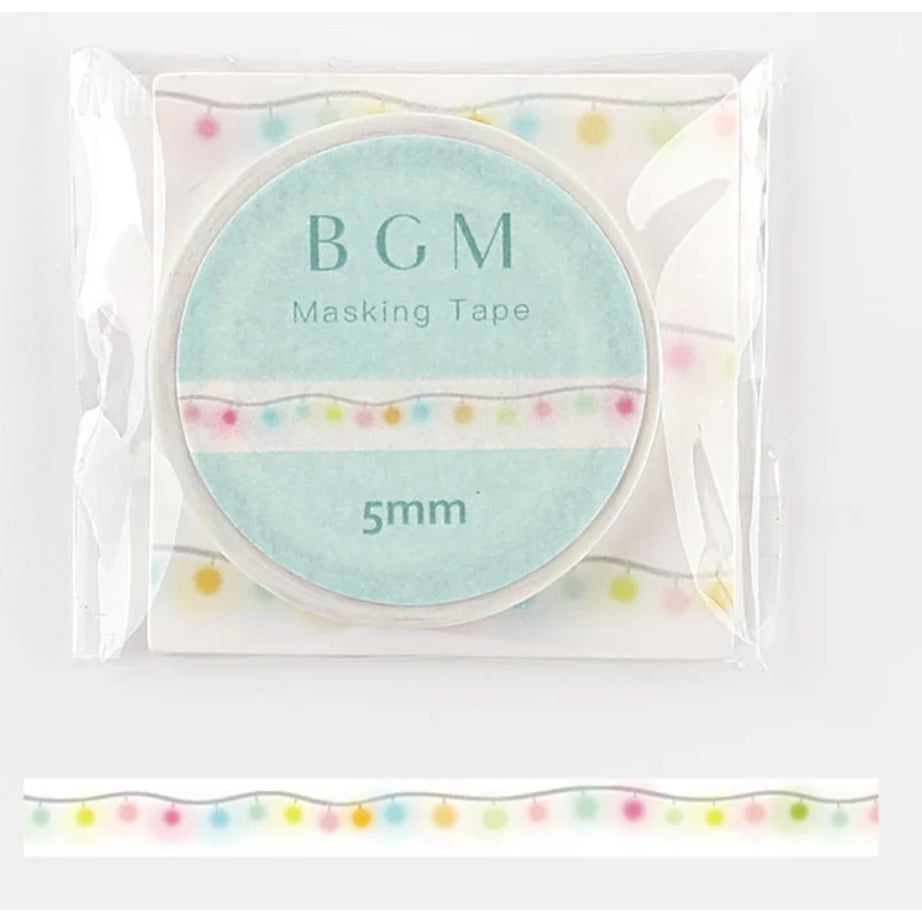 BGM 5mm x 5m Washi Tape with Foil Stamping