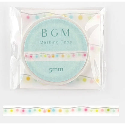 BGM 5mm x 5m Washi Tape with Foil Stamping