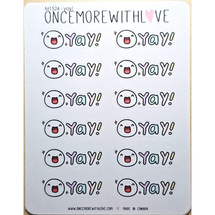 ONCE MORE WITH LOVE Sticker Sheet