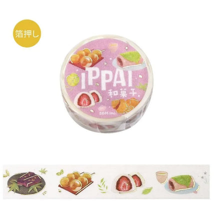 BGM IPPAI Foil-Stamping 15mm x 5m FULL ROLL Washi Tape