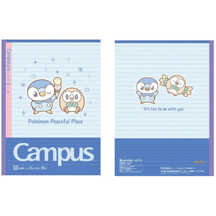 Campus Pokemon Poké Peace Series B-Ruled Notebook