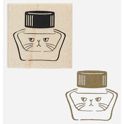 Ancora Ink Bottle Rubber Stamp