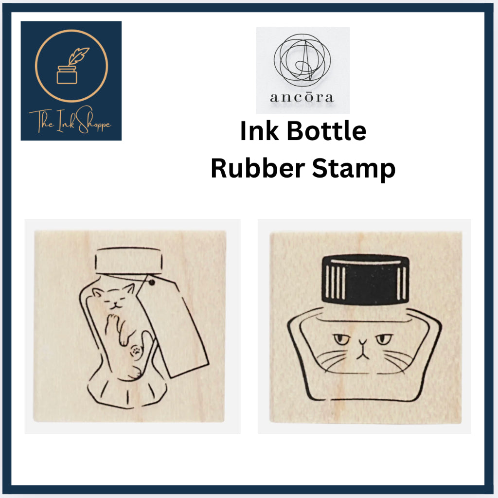 Ancora Ink Bottle Rubber Stamp