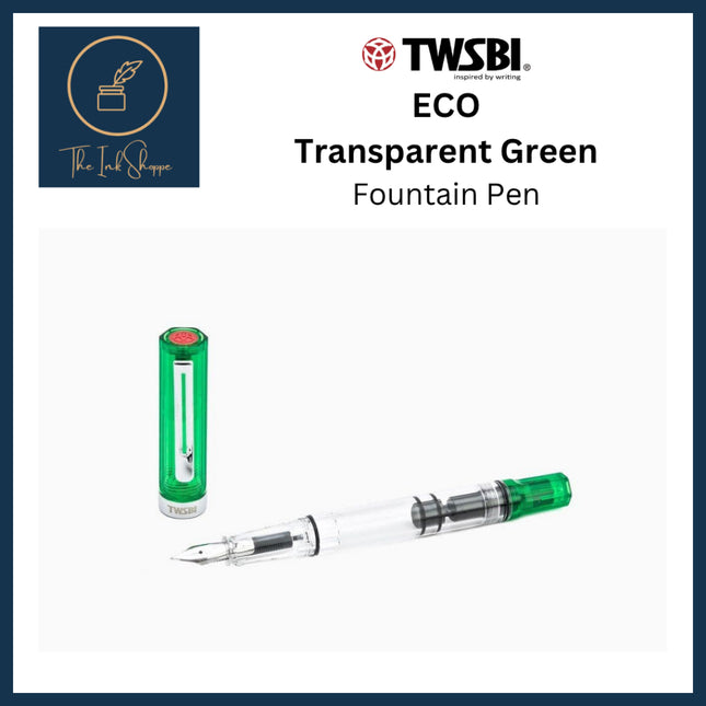 TWSBI ECO Transparent Green Fountain Pen (Fine Nib)