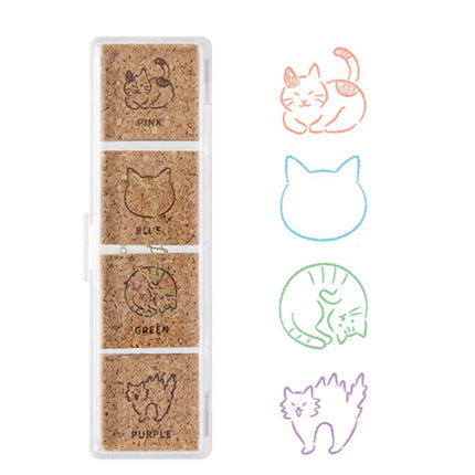 Midori Yuru Log Pre-Inked Stamp Set