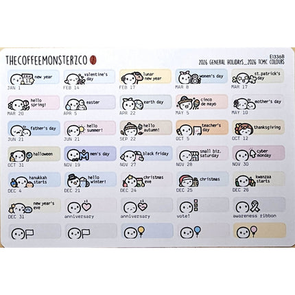 The Coffee Monsterz Co. Sticker Sheet
