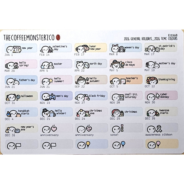 The Coffee Monsterz Co. Sticker Sheet