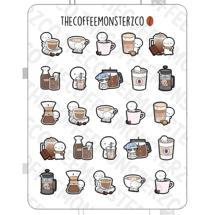 The Coffee Monsterz Co. Emoti Stickers