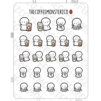 The Coffee Monsterz Co. Emoti Stickers
