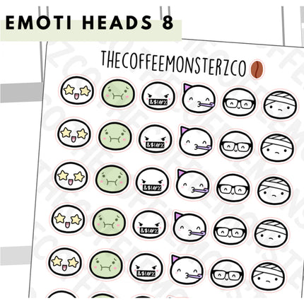 The Coffee Monsterz Co. Emoti Stickers