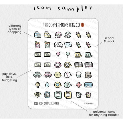 The Coffee Monsterz Co. 2026 Sticker Sheets