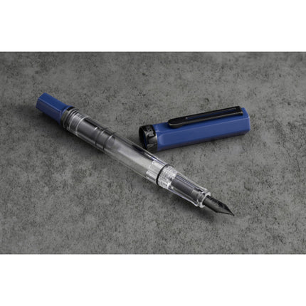 TWSBI ECO Slate Blue and Onyx Fountain Pen Fine Nib (F)
