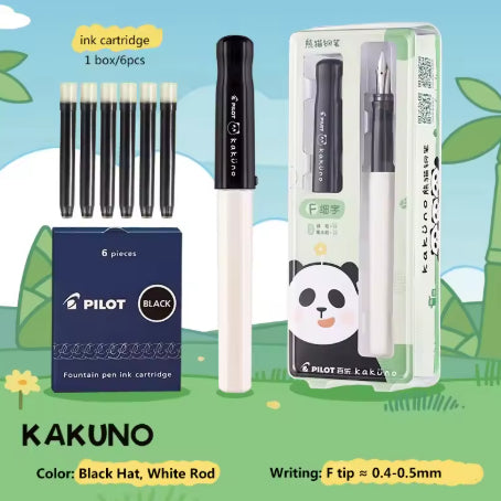 Pilot Kakuno Panda Limited Edition Fountain Pen Fine Nib (F)