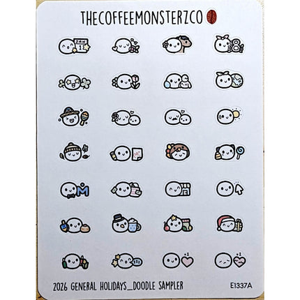 The Coffee Monsterz Co. 2026 Sticker Sheets