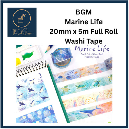 Saien Marine Life 20mm x 5m FULL Roll Washi Tape