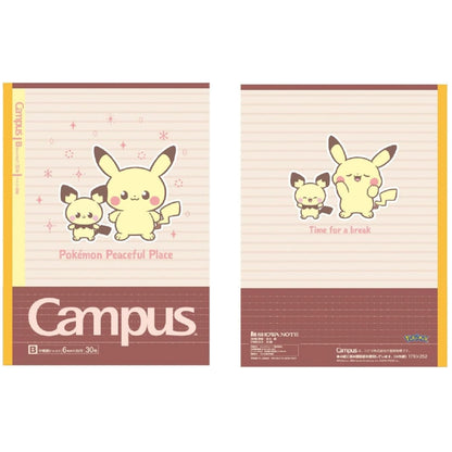 Campus Pokemon Poké Peace Series B-Ruled Notebook