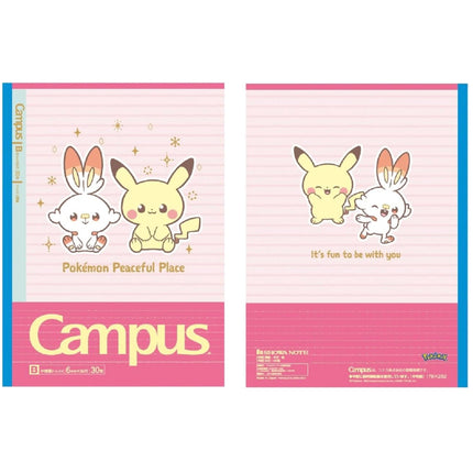 Campus Pokemon Poké Peace Series B-Ruled Notebook