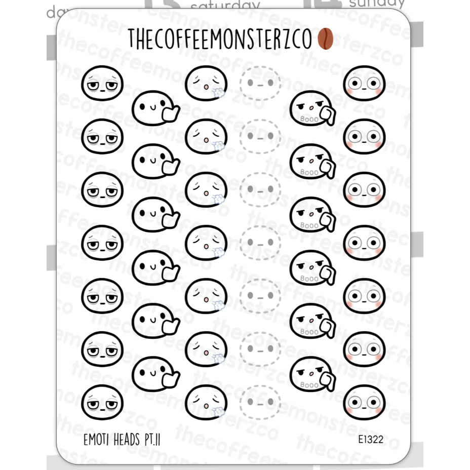 The Coffee Monsterz Co. Emoti Stickers