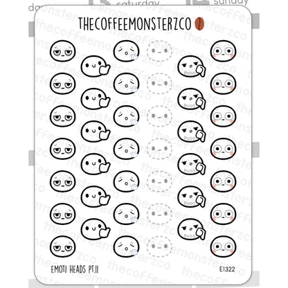 The Coffee Monsterz Co. Emoti Stickers