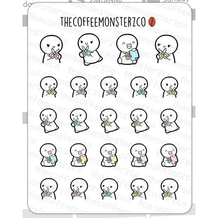 The Coffee Monsterz Co. Emoti Stickers