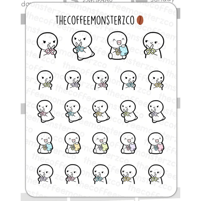 The Coffee Monsterz Co. Emoti Stickers