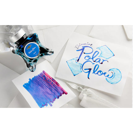 Diamine Partial Bottle Inkvent Polar Glow 12mL Fountain Pen Ink