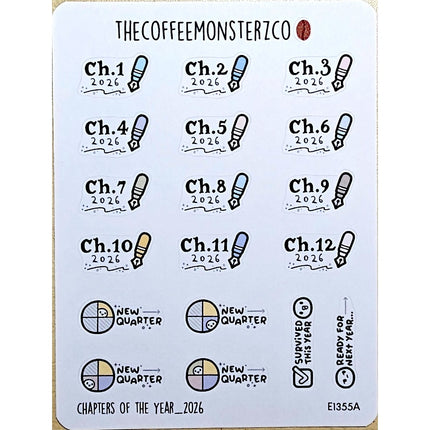 The Coffee Monsterz Co. Sticker Sheet