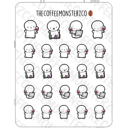 The Coffee Monsterz Co. Emoti Stickers