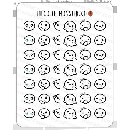 The Coffee Monsterz Co. Emoti Stickers