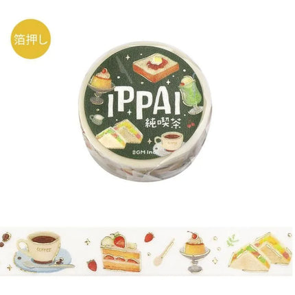 BGM IPPAI Foil-Stamping 15mm x 5m FULL ROLL Washi Tape