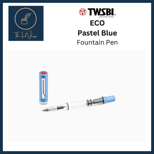 TWSBI ECO Pastel Blue Fountain Pen Fine Nib (F)
