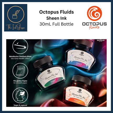 Octopus Fluids Sheen Fountain Pen Ink Bottle (30mL)