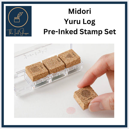 Midori Yuru Log Pre-Inked Stamp Set