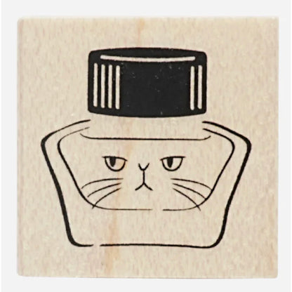 Ancora Ink Bottle Rubber Stamp